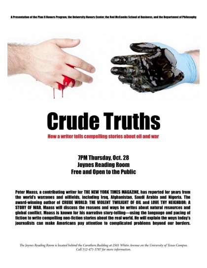 Crude Truths–the Talk, the Flyer